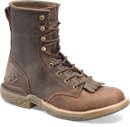 Double H Boot 8 Inch  U Toe Lacer Raid  in MEDIUM BROWN